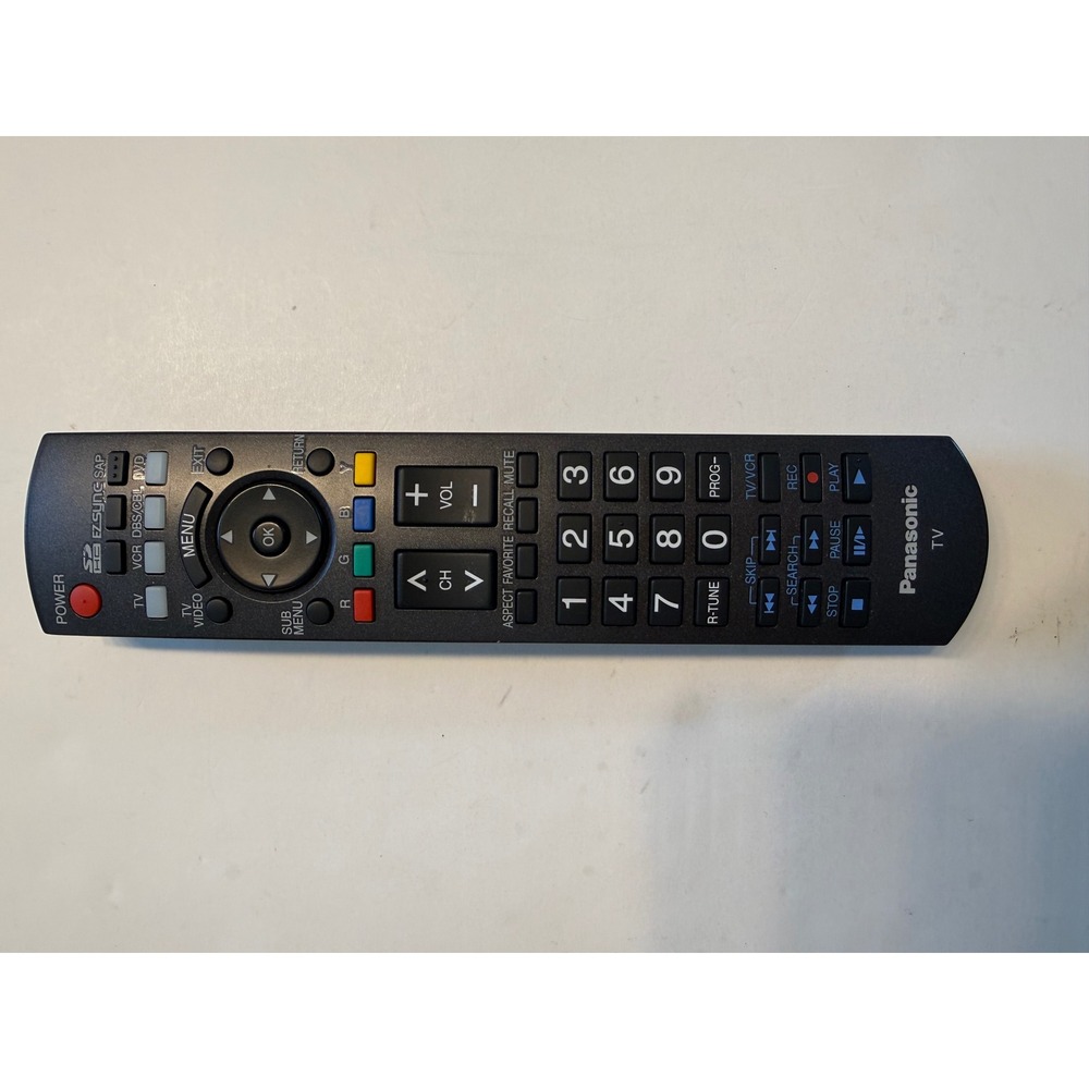 Panasonic N2QAYB000100 TV VCR DVD Remote Control Black OEM Replacement